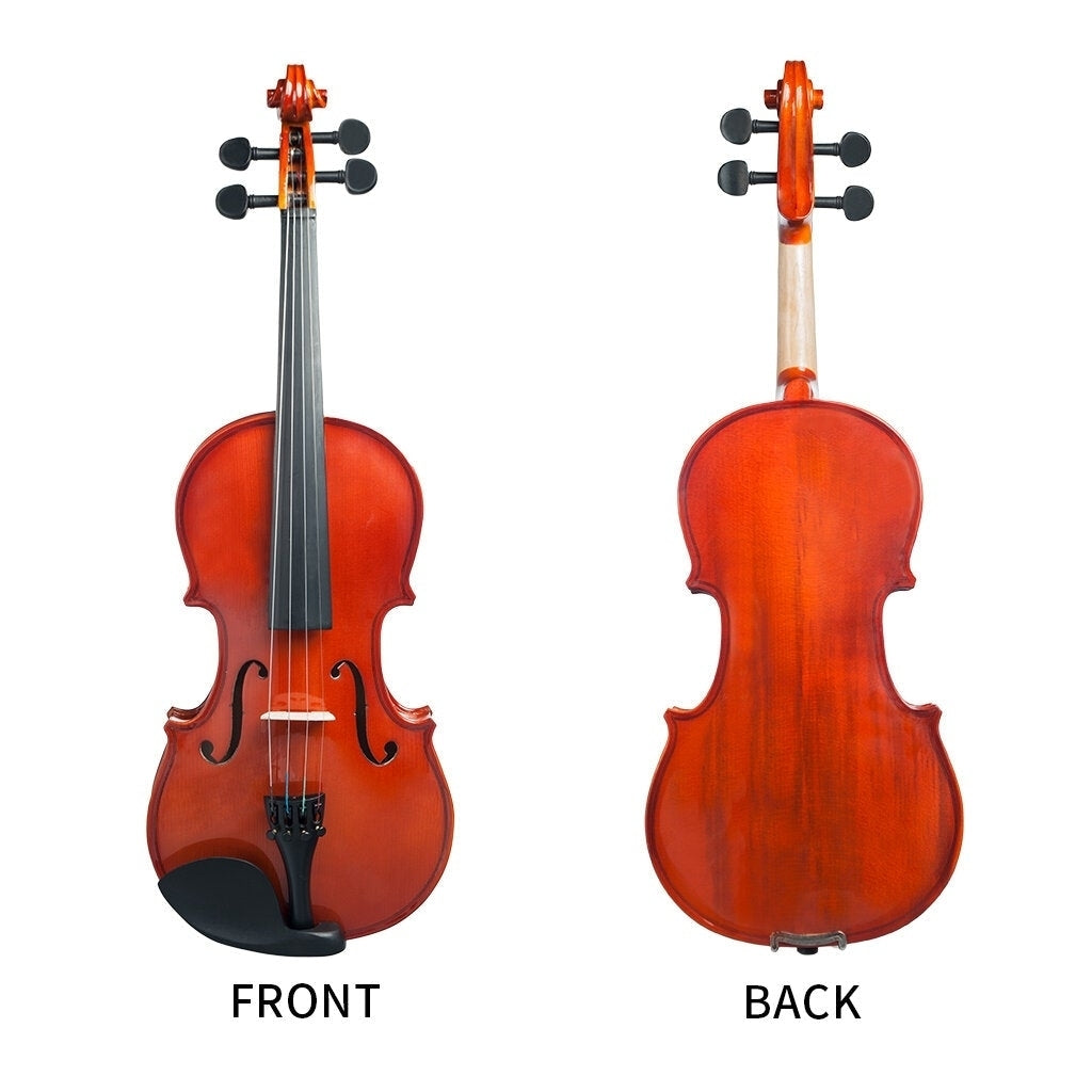 3,4 Violin High Gloss,Matte Finishing Violin Student Violin W,Case+Bow For Biginner Violin Learner Natural Color Violin Image 7