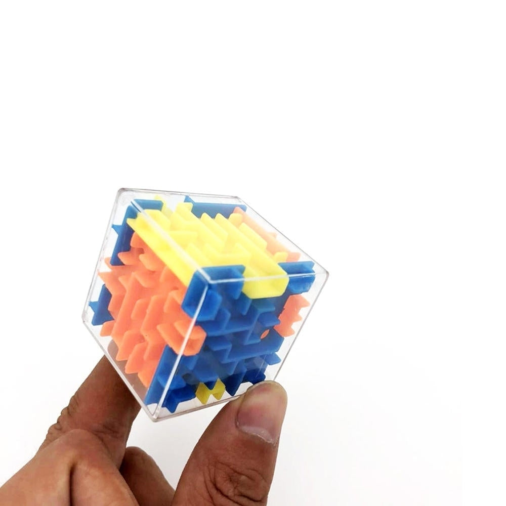 3.8CM Mini Maze Classic Magic Cube Toys Plastic 3D Bead Maze Rotating Cube Image 4