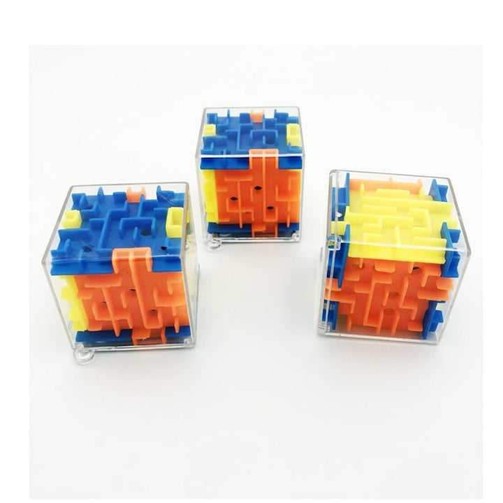 3.8CM Mini Maze Classic Magic Cube Toys Plastic 3D Bead Maze Rotating Cube Image 6