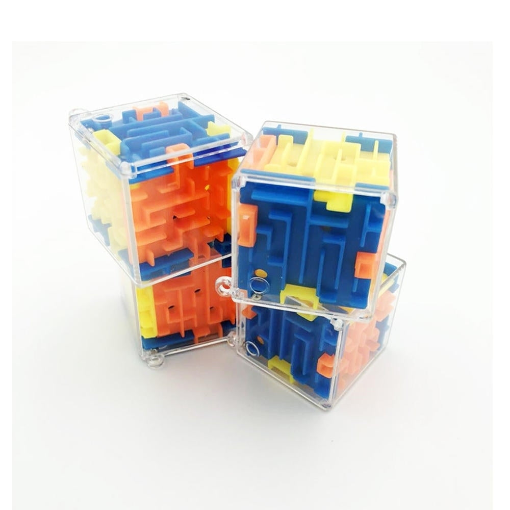 3.8CM Mini Maze Classic Magic Cube Toys Plastic 3D Bead Maze Rotating Cube Image 8