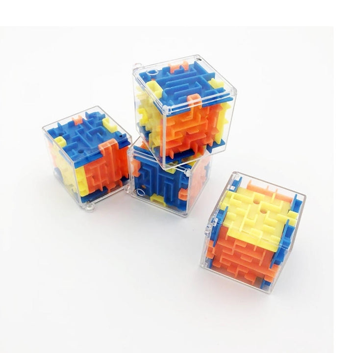 3.8CM Mini Maze Classic Magic Cube Toys Plastic 3D Bead Maze Rotating Cube Image 9