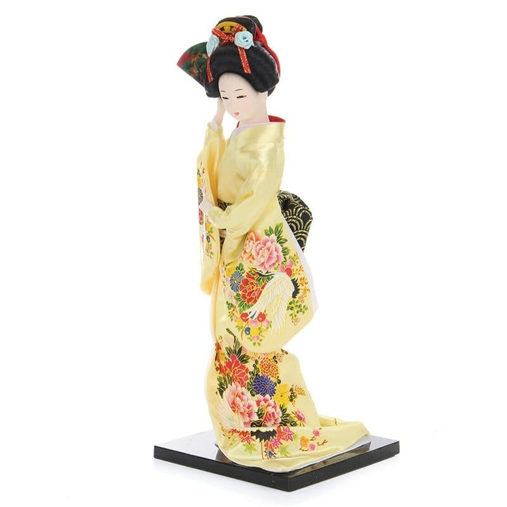 30cm Oriental Japanese Brocade Kimono Kabuki Doll Geisha Action Figure Figurine Statue Image 2