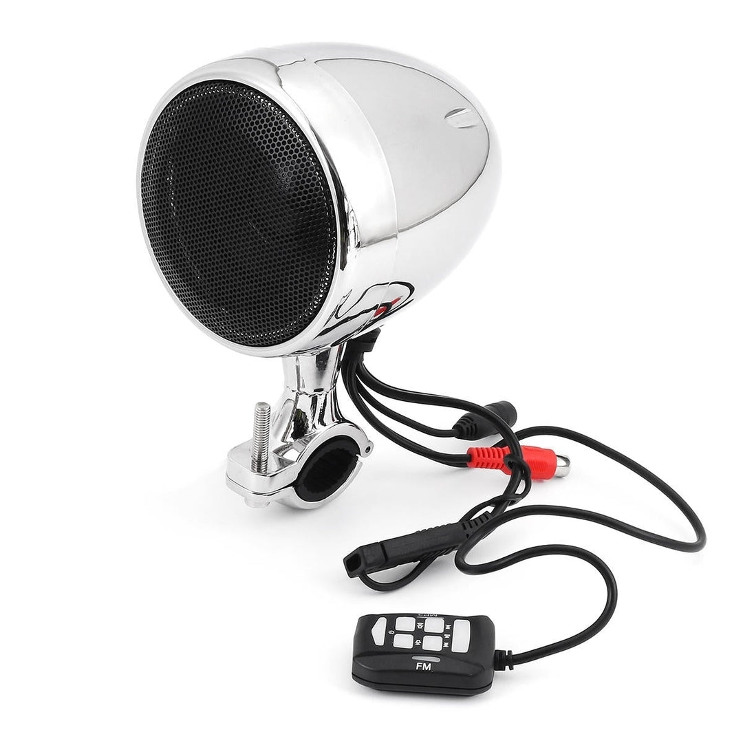 300W Waterproof Bluetooth Motorcycle Stereo Speaker with Built-In D-Class Amplifier Image 1
