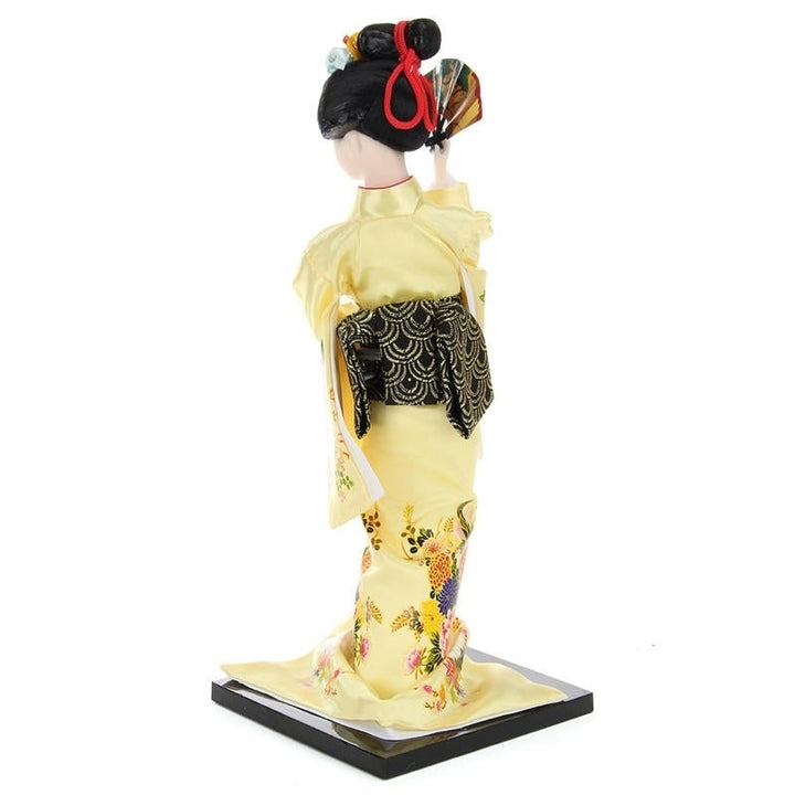 30cm Oriental Japanese Brocade Kimono Kabuki Doll Geisha Action Figure Figurine Statue Image 4