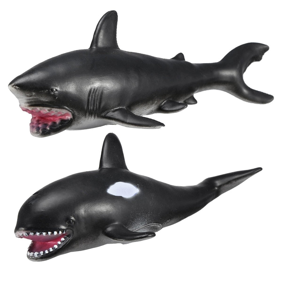30cm White Shark Killer Whale Soft Model Toys Glue Material Image 1