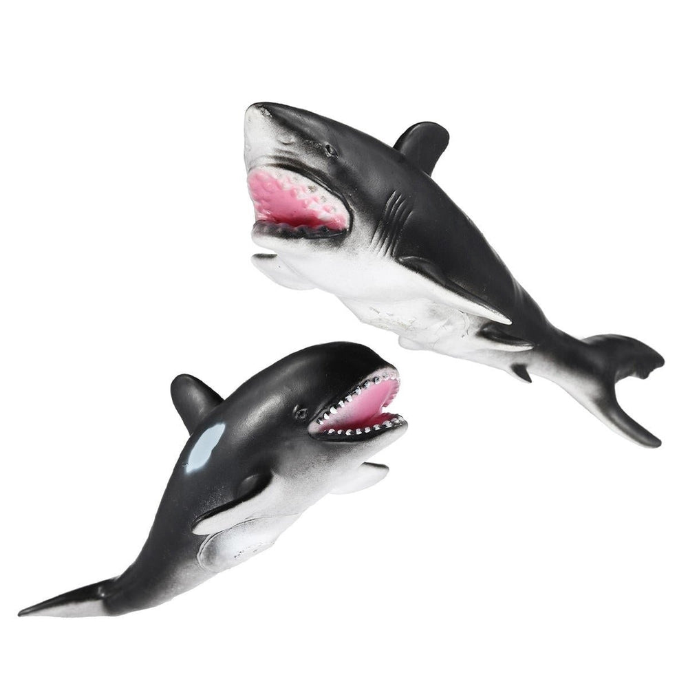 30cm White Shark Killer Whale Soft Model Toys Glue Material Image 2