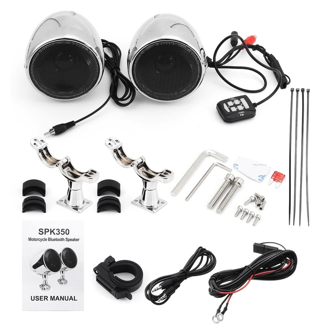 300W Waterproof Bluetooth Motorcycle Stereo Speaker with Built-In D-Class Amplifier Image 12