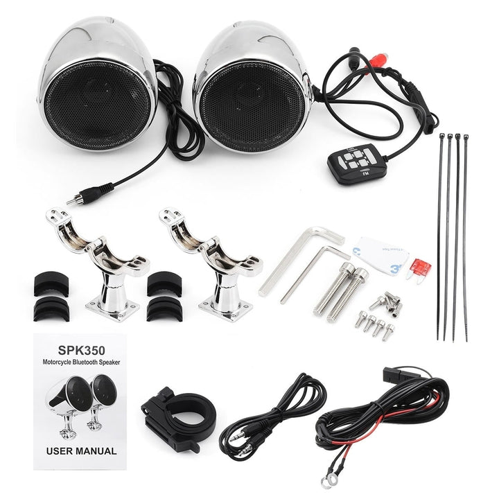 300W Waterproof Bluetooth Motorcycle Stereo Speaker with Built-In D-Class Amplifier Image 12