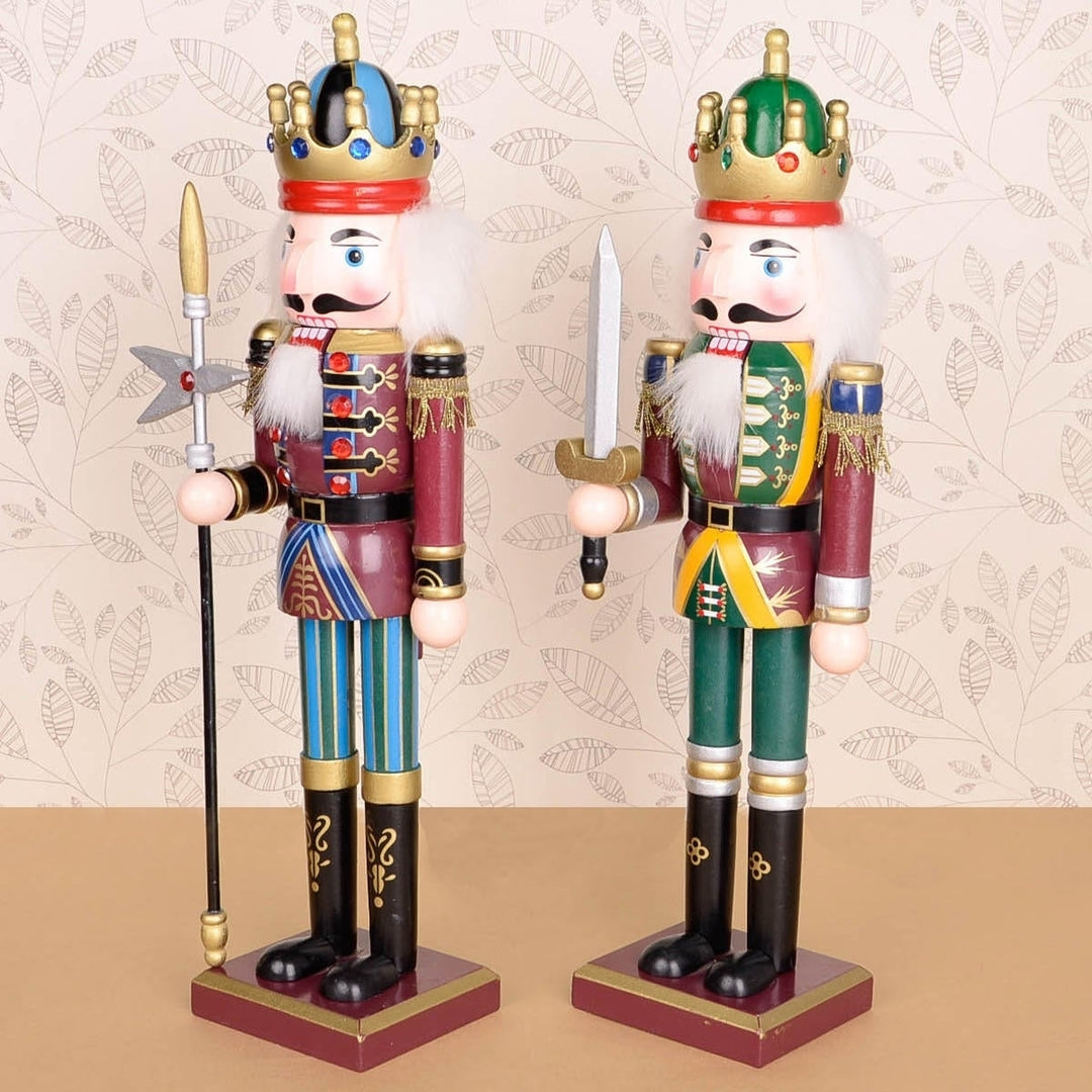 30cm Wooden Nutcracker Doll Soldier Vintage Handcraft Decoration Christmas Gifts Image 3