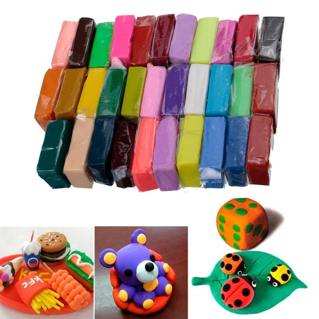 32 Colors Polymer Clay Fimo Block Modelling Moulding Sculpey DIY Toy 5 Tools Image 1