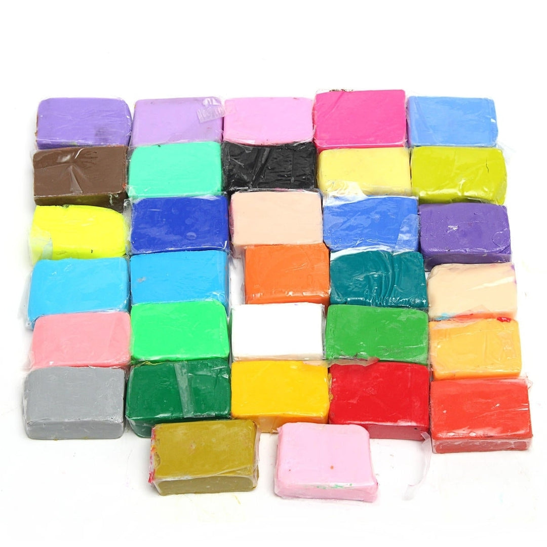 32PCS DIY Pottery Clay Plasticine Craft Malleable Fimo Polymer Modelling Soft Block Toy Gift Image 1