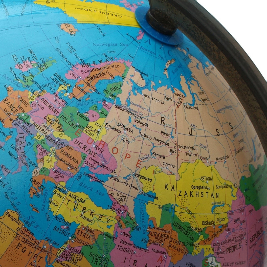 32cm Rotating World Earth Globe Atlas Map Geography Education Toy Desktop Decor Image 4