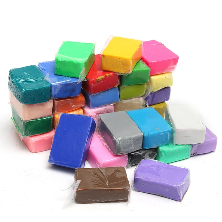 32PCS DIY Pottery Clay Plasticine Craft Malleable Fimo Polymer Modelling Soft Block Toy Gift Image 3