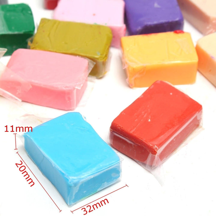 32PCS DIY Pottery Clay Plasticine Craft Malleable Fimo Polymer Modelling Soft Block Toy Gift Image 4