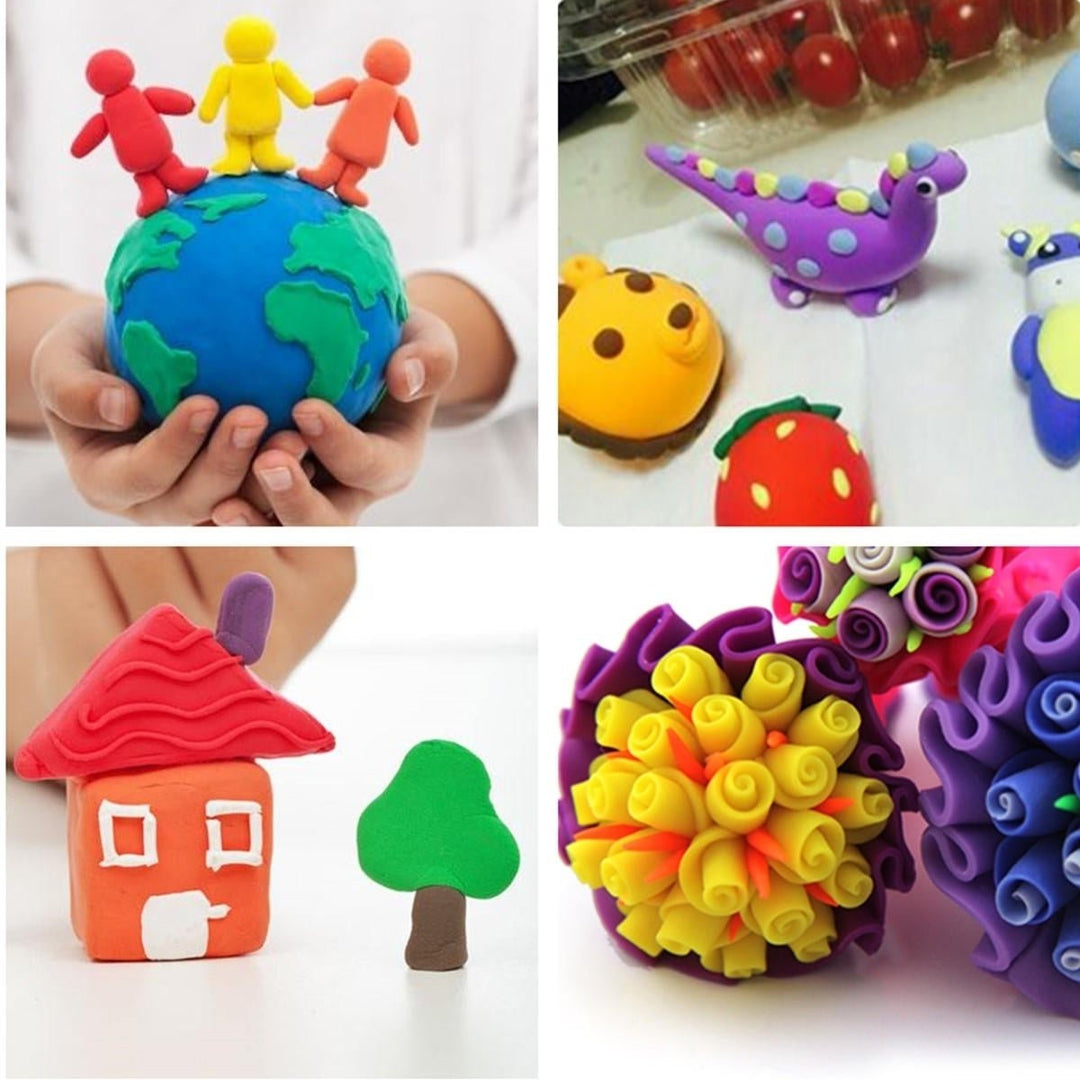 32PCS DIY Pottery Clay Plasticine Craft Malleable Fimo Polymer Modelling Soft Block Toy Gift Image 7