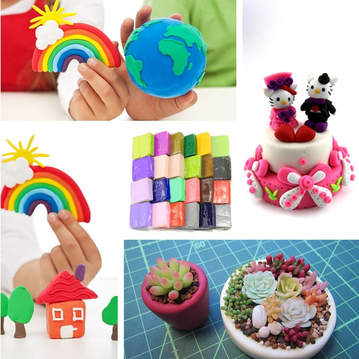 32PCS DIY Pottery Clay Plasticine Craft Malleable Fimo Polymer Modelling Soft Block Toy Gift Image 8