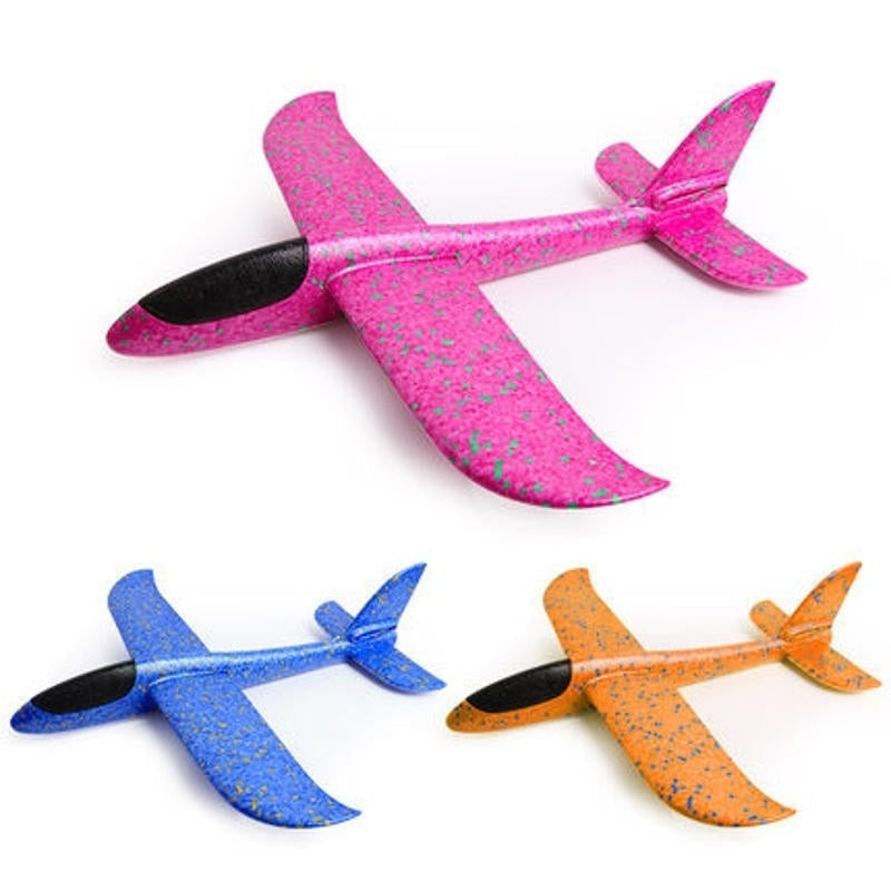 35cm Upgrade EPP Plane Hand Launch Throwing Rubber Band 2 in 1 Aircraft Model Foam Children Parachute Toy Image 1