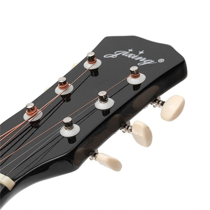 38 Inch Wooden Angled Acoustic Guitar 6 Color Folk Guitar with Storage Bag Gift for Beginner Image 6