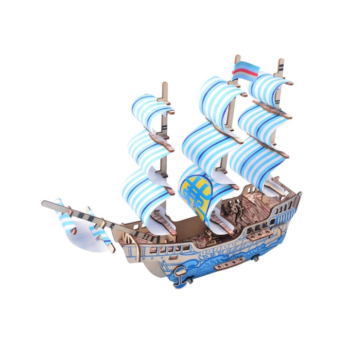 3D Woodcraft Assembly Sailing Series Kit Jigsaw Puzzle Decoration Toy Model for Kids Gift Image 4