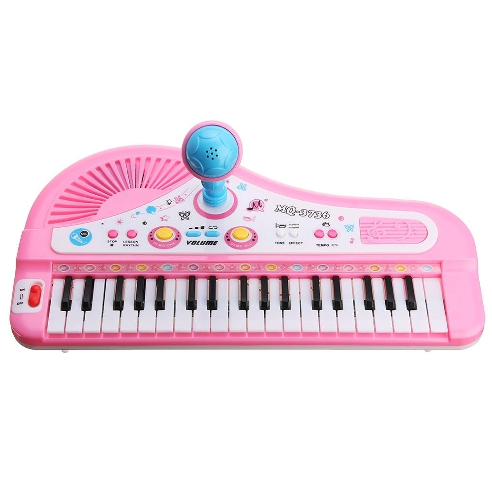 37 Keyboard Mini Electronic Multi-functional Piano With Microphone Educational Toy Piano For Kids Image 1
