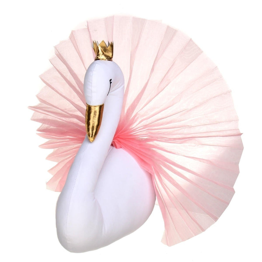 36cm 14" Golden Crown Swan Girl Swan Animal Doll Stuffed Plush Toy Image 1