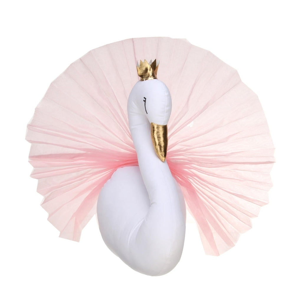 36cm 14" Golden Crown Swan Girl Swan Animal Doll Stuffed Plush Toy Image 2