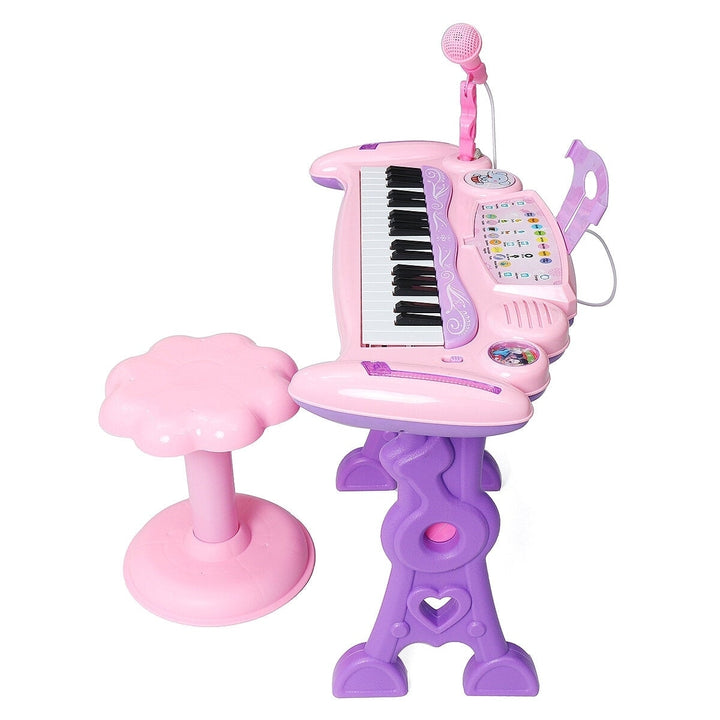 37 Key Electronic Keyboard Kids Mini Grand + Piano Stool Microphone Musical Toys Image 2