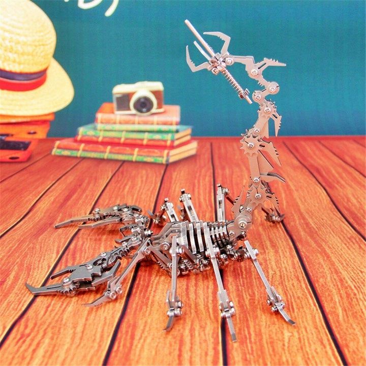 3D Puzzle DIY Assembly Scorpion Toys DIY Stainless Steel Model Building Decor 161414cm Image 6