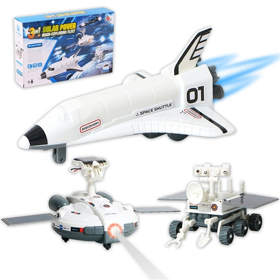 3In1 Solar Powered Toy Moon-Exploration Fleet Gift Toys Image 1