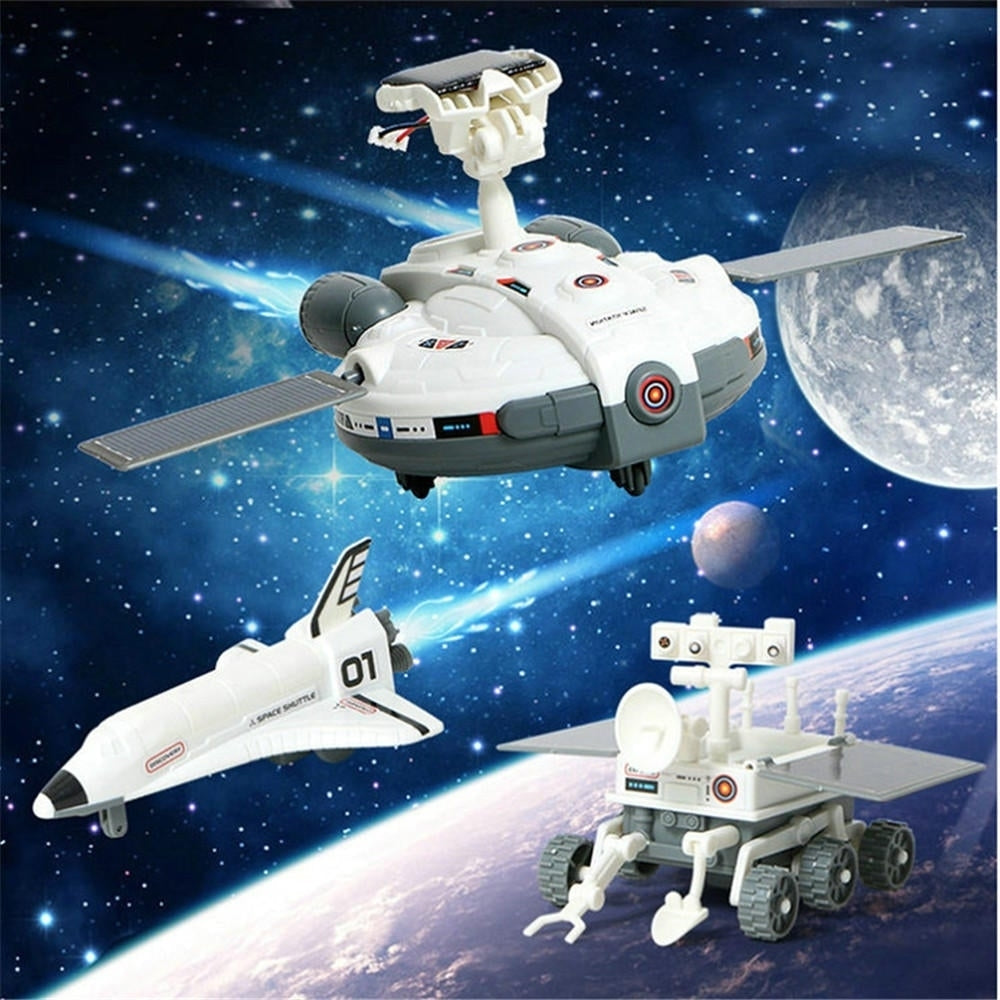 3In1 Solar Powered Toy Moon-Exploration Fleet Gift Toys Image 2