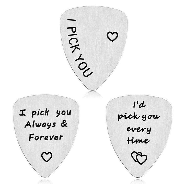 3Pcs Guitar Picks Stainless Steel for Acoustic Bass Guitar Parts Image 2