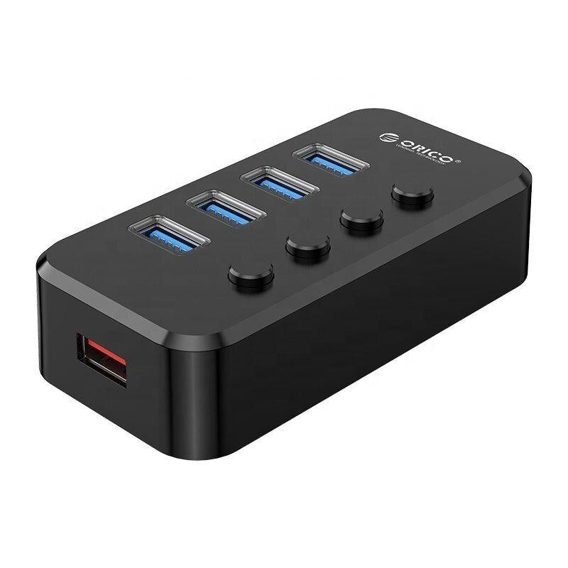 4 in 1 24W USB3.0 HUB Independent CC1.2 Protocal Power Supply Independent Switch HUB Computer One for Four Extension Image 1