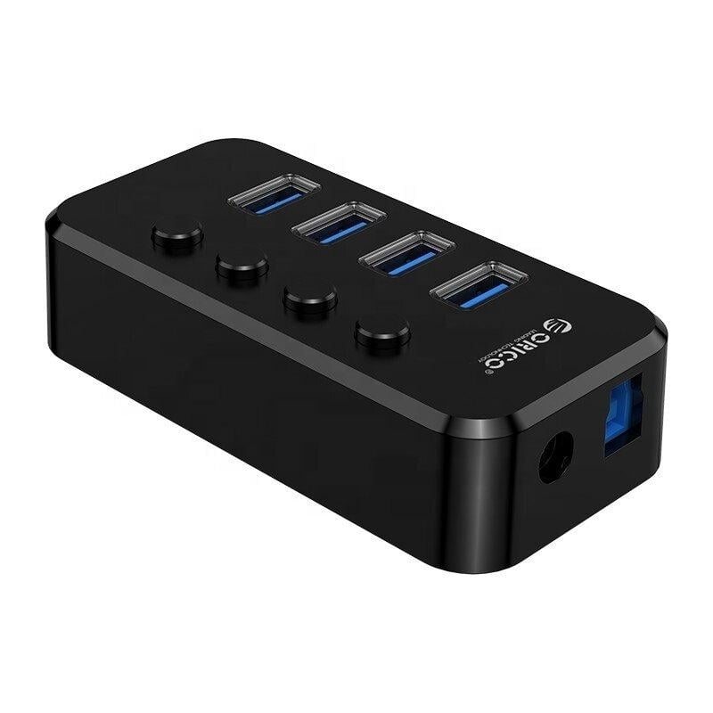 4 in 1 24W USB3.0 HUB Independent CC1.2 Protocal Power Supply Independent Switch HUB Computer One for Four Extension Image 2