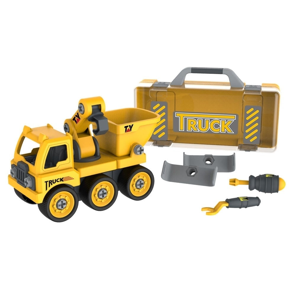 4 IN 1 Detachable Puzzle DIY Truck Assembled Engineering Vehicle Loading and Unloading Crane Diecast Model Toy Image 6