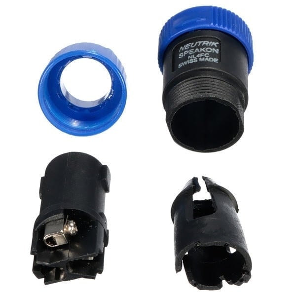 4 Pole Plug Male Speaker Audio Cable Connector Blue Image 8