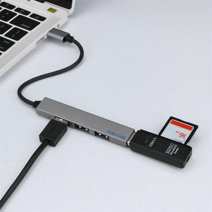 4 Port USB C HUB Charging Docking Station Fast TransferCharging Adapter With 4  USB 2.0 Image 4