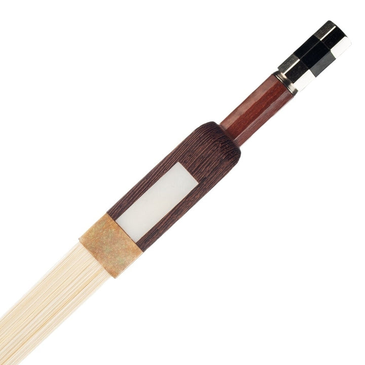 4,4 Double Bass Bow French Style Brazilwood Stick with Wenge Frog Sheep Skin Grip White Horsehair Image 3