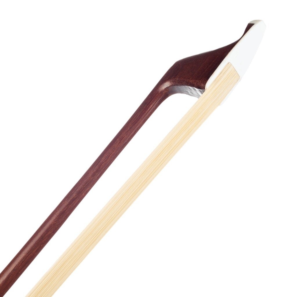 4,4 Double Bass Bow French Style Brazilwood Stick with Wenge Frog Sheep Skin Grip White Horsehair Image 6