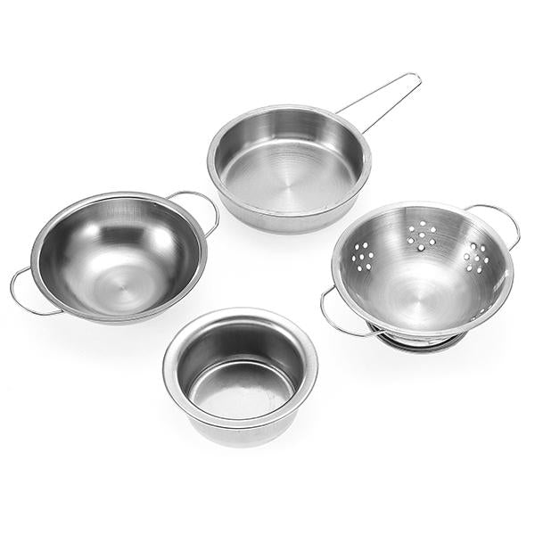 40PCS Mini Kitchenware Play Set Kitchen Pan Pot Dish Stainless Child Kids Role Play Toy Gift Image 6