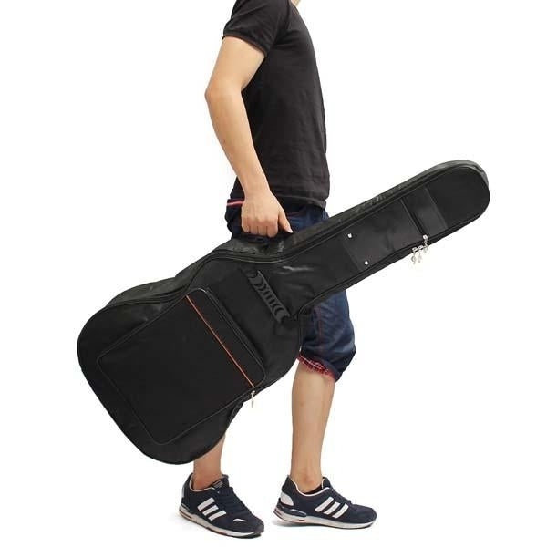 41" Thick Padded Guitar Bag Carry Case Double Shoulder Straps Black Image 3