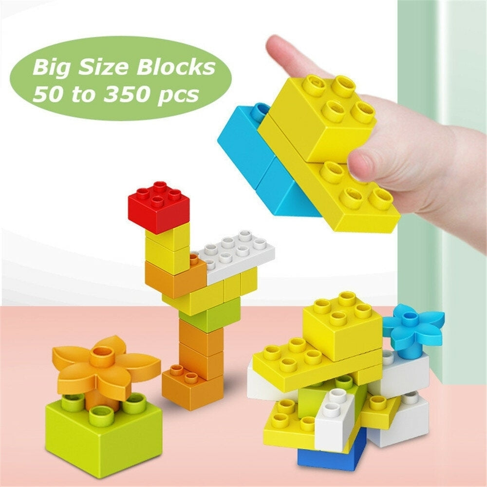 50,150,300 Pcs Bulk Large Particles DIY Assembly Multi-Shape Building Blocks Educational Toy Compatible for Kids Gift Image 6