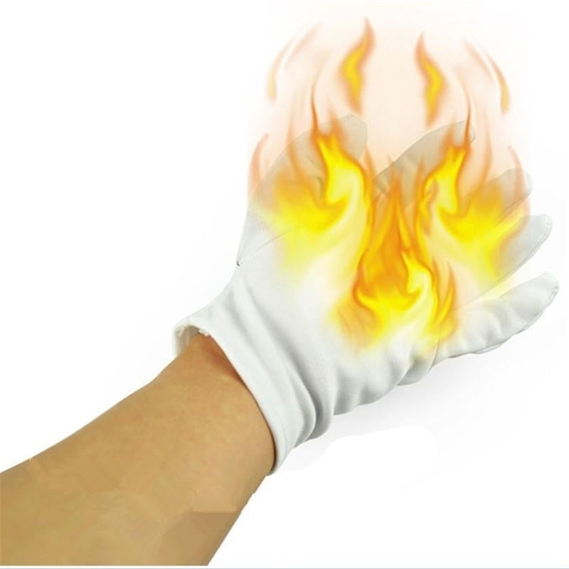 4Pcs Magic Props Palm Fire Gloves Trick Funny Toys With Random Free Gift Image 2