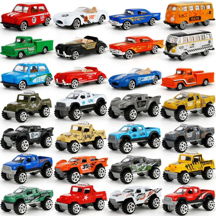 4Pcs Mini Alloy Car Childrens Toys Taxi Simulation Car Model Set Image 1
