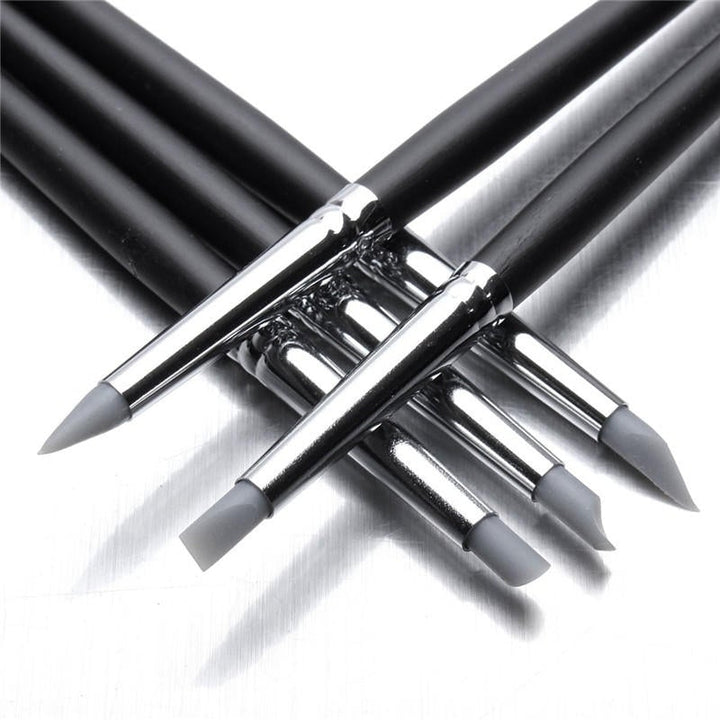 5PCS Clay Sculpting Wax Carving Pottery Tools Modeling Birch Handle Kit Shapers Image 4