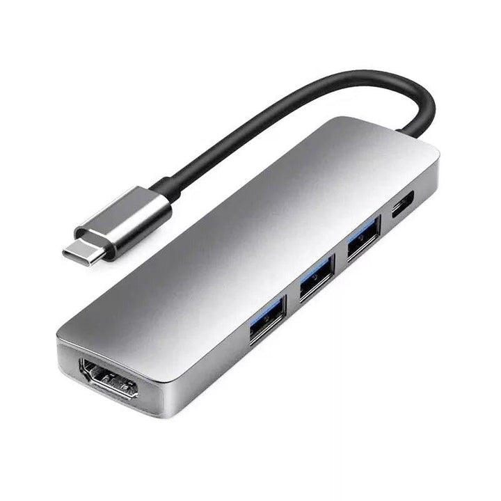 5 in 1 USB-C Hub Docking Station Adapter 2USB 3.0 1Type-C 1HDMI for Computer U Dish Mobile Phone Image 3