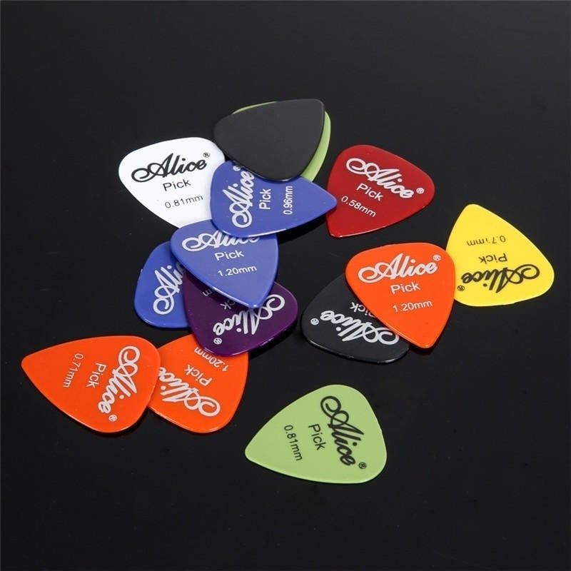 50Pcs Electric Guitar Thumb Finger Picks with Case 0.58,0.71,0.81,0.96,1.20,1.50mm Thickness Image 2