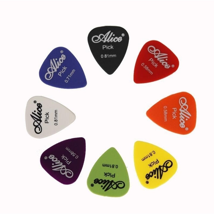 50Pcs Electric Guitar Thumb Finger Picks with Case 0.58,0.71,0.81,0.96,1.20,1.50mm Thickness Image 4