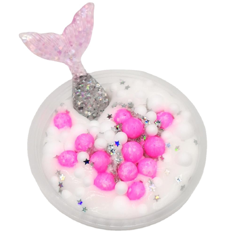 60ML Slime DIY Mermaid Cotton Mud Foam Ball Ocean Crystal Decompression Mud DIY Gift Toy Image 6