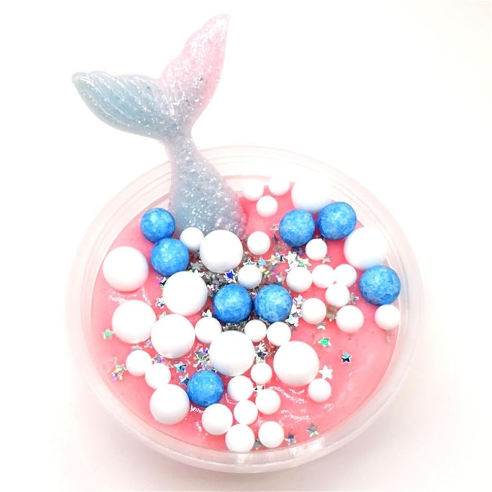 60ML Slime DIY Mermaid Cotton Mud Foam Ball Ocean Crystal Decompression Mud DIY Gift Toy Image 7