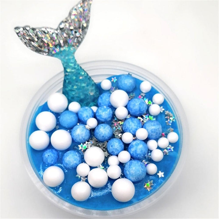 60ML Slime DIY Mermaid Cotton Mud Foam Ball Ocean Crystal Decompression Mud DIY Gift Toy Image 9